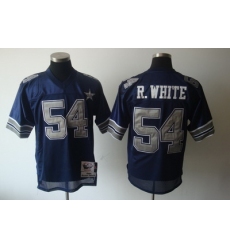 Dallas Cowboys 54 R.white 1984 Blue M&N Throwback Jerseys