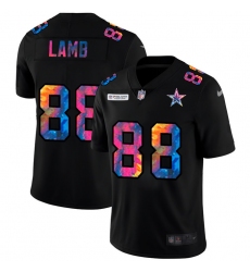 Dallas Cowboys 88 CeeDee Lamb Men Nike Multi Color Black 2020 NFL Crucial Catch Vapor Untouchable Limited Jersey
