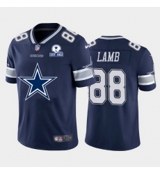 Dallas Cowboys 88 CeeDee Lamb Navy Blue Men Nike Big Team Logo With Established In 1960 Patch Vapor Limited NFL Jersey