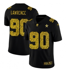 Dallas Cowboys 90 Demarcus Lawrence Men Nike Leopard Print Fashion Vapor Limited NFL Jersey Black