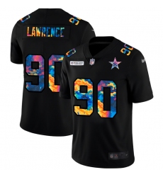 Dallas Cowboys 90 Demarcus Lawrence Men Nike Multi Color Black 2020 NFL Crucial Catch Vapor Untouchable Limited Jersey