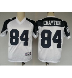 Dallas Cowboys jerseys 84 Crayton White Thanksgiving jersey throwback