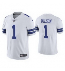 Men Dallas Cowboys 1 Cedrick Wilson White Vapor Limited Stitched Jersey