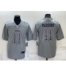 Men Dallas Cowboys 11 Micah Parsons Grey Atmosphere Fashion Stitched Jersey