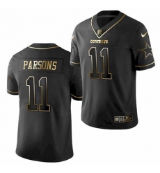 Men Dallas Cowboys #11 Micah Parsons Jersey Black Golden Limited Jersey