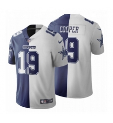 Men Dallas Cowboys 19 Amari Cooper Navy White Split Vapor Untouchable Limited Stitched Jersey