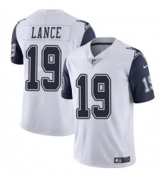 Men Dallas Cowboys 19 Trey Lance White Color Rush Limited Stitched Football Jersey