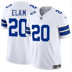 Men Dallas Cowboys 20 Kaiir Elam White 2025 F U S E Vapor Untouchable Limited Stitched Football Jersey