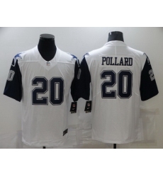 Men Dallas Cowboys 20 Tony Pollard 2021 White Thanksgiving Limited Stitched Jersey