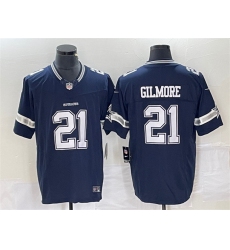 Men Dallas Cowboys 21 Stephon Gilmore Navy 2023 F U S E  Limited Stitched Football Jersey
