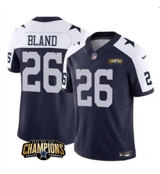 Men Dallas Cowboys 26 DaRon Bland Navy White 2023 F U S E  NFC East Champions Patch Stitched Football Jersey