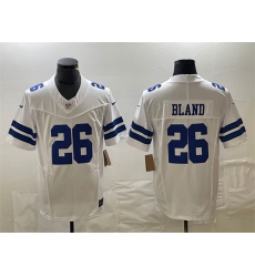 Men Dallas Cowboys 26 DaRon Bland White 2023 F U S E  Vapor Untouchable Limited Stitched Football Jersey