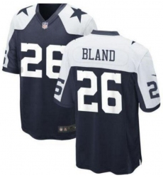 Men Dallas Cowboys 26 DaRon Bland White Navy Thanksgivens Vapor Limited Stitched Jersey
