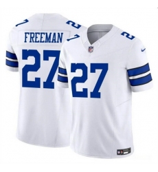 Men Dallas Cowboys 27 Royce Freeman White 2023 F U S E Vapor Limited Stitched Football Jersey