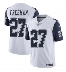 Men Dallas Cowboys 27 Royce Freeman White Color Rush Limited Stitched Football Jersey