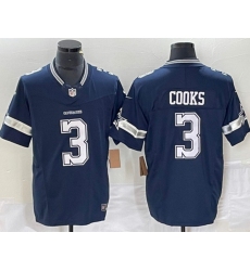 Men Dallas Cowboys #3 Brandin Cooks Blue Vapor Limited Stitched Jersey