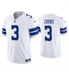 Men Dallas Cowboys #3 Brandin Cooks White Vapor Limited Stitched Jersey