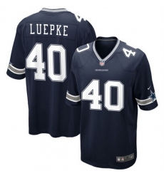 Men Dallas Cowboys 40 Hunter Luepke Navy Stitched Football Game Jersey