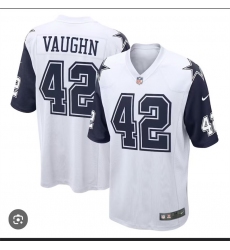 Men Dallas Cowboys 42 Vaughn White Vapor Untouchable Limited Stitched Football Jersey