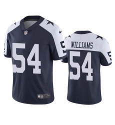 Men Dallas Cowboys 54 Sam Williams White Navy Thanksgiving Vapor Limited Stitched Jersey