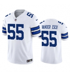 Men Dallas Cowboys 55 Leighton Vander Esch White 2023 F U S E  Vapor Limited Stitched Football Jersey