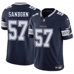 Men Dallas Cowboys 57 Jack Sanborn Navy 2025 F U S E Vapor Untouchable Limited Stitched Football Jersey