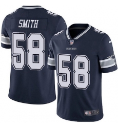 Men Dallas Cowboys 58 Mazi Smith Navy Vapor Untouchable Stitched Football Jersey