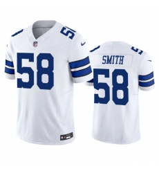 Men Dallas Cowboys 58 Mazi Smith White 2023 F U S E  Vapor Limited Stitched Football Jersey