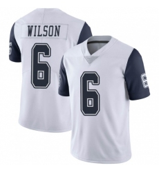 Men Dallas Cowboys 6 Donavan Wilson White Thanksgiving Limited Stitched Jersey