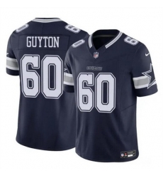 Men Dallas Cowboys 60 Tyler Guyton Navy 2024 Draft F U S E Vapor Untouchable Limited Stitched Football Jersey