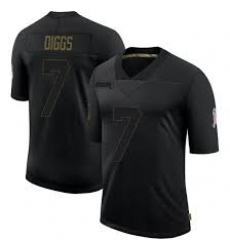 Men Dallas Cowboys 7 Diggs Black Limited 2020 Salute To Service Jersey