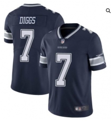 Men Dallas Cowboys #7 Trevon Diggs 2021 Navy Vapor Limited Stitched Jersey