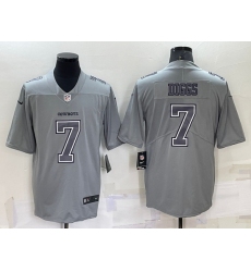 Men Dallas Cowboys 7 Trevon Diggs Grey Atmosphere Fashion Stitched Game Jersey