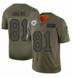 Men Dallas Cowboys 81 Terrell Owens Limited Camo 2019 Salute to Service Football Jersey