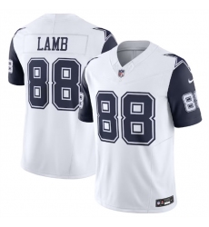 Men Dallas Cowboys 88 CeeDee Lamb White 2023 F U S E  Vapor Limited Stitched Football Jersey