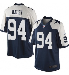 Men Dallas Cowboys #94 Charles Haley Navy Blue Thanksgiving Retired Player NFL Nike Game Jersey