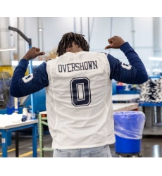 Men Dallas Cowboys DeMarvion Overshown #0 White Thanksgiven Stitched NFL Jersey