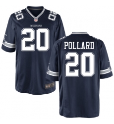 Men Nike Cowboys #20 Tony Pollard Navy Blue Game Stitched NFL Jersey