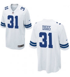 Men Nike Cowboys 31 Treyvon Diggs White Game Stitched NFL Jersey