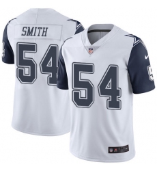 Men Nike Cowboys 54 Jaylon Smith White Stitched NFL Limited Rush Jersey