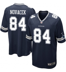 Men Nike Cowboys #84 Jay Novacek Navy Blue Team Color NFL Game Jersey