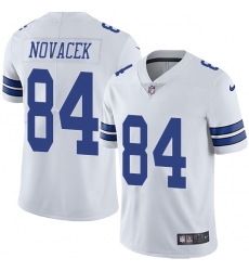 Men Nike Cowboys #84 Jay Novacek White Vapor Untouchable Limited Player NFL Jersey