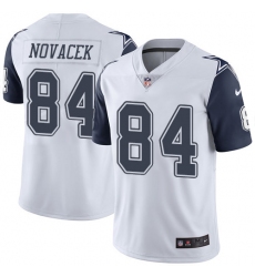 Men Nike Cowboys #84 Jay Novacek White Vapor Untouchable NFL Limited Rush Jersey
