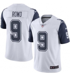 Men Nike Cowboys #9 Tony Romo White MStitched NFL Limited Jersey