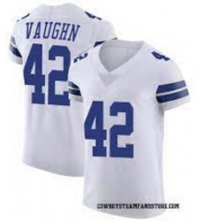 Men Nike Dallas Cowboys Deuce Vaughn #42 White Vapor Limited Stitched NFL Jersey
