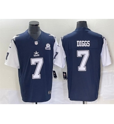Men's Dallas Cowboys #7 Trevon Diggs Navy 2023 F.U.S.E. With 1960 Patch Vapor Limited Stitched Football Jersey