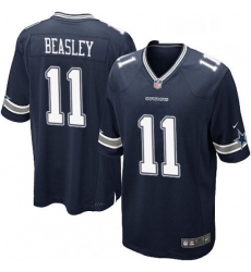 Mens Nike Dallas Cowboys 11 Cole Beasley Game Navy Blue Team Color NFL Jersey