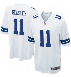 Mens Nike Dallas Cowboys 11 Cole Beasley Game White NFL Jersey