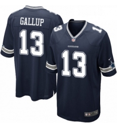 Mens Nike Dallas Cowboys 13 Michael Gallup Game Navy Blue Team Color NFL Jersey