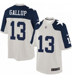 Mens Nike Dallas Cowboys 13 Michael Gallup Limited White Throwback Alternate NFL Jersey